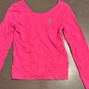 Polo Ralph Lauren Vibrant Pink Long Sleeve Tee
